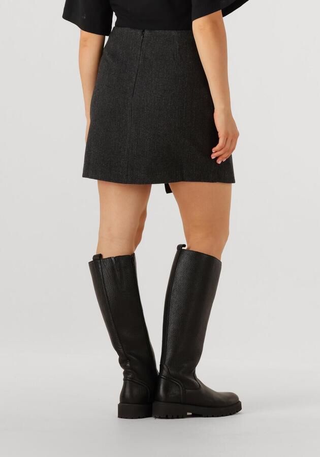 NEO NOIR Dames Rokken Marisi Herringbone Skirt Donkergrijs - Foto 2