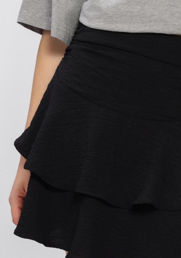 NEO NOIR Dames Rokken Mitra Frill Structure Skirt Zwart - Foto 4