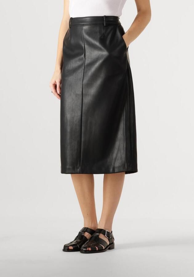 NEO NOIR Dames Rokken Netti Faux Leather Skirt Zwart - Foto 4