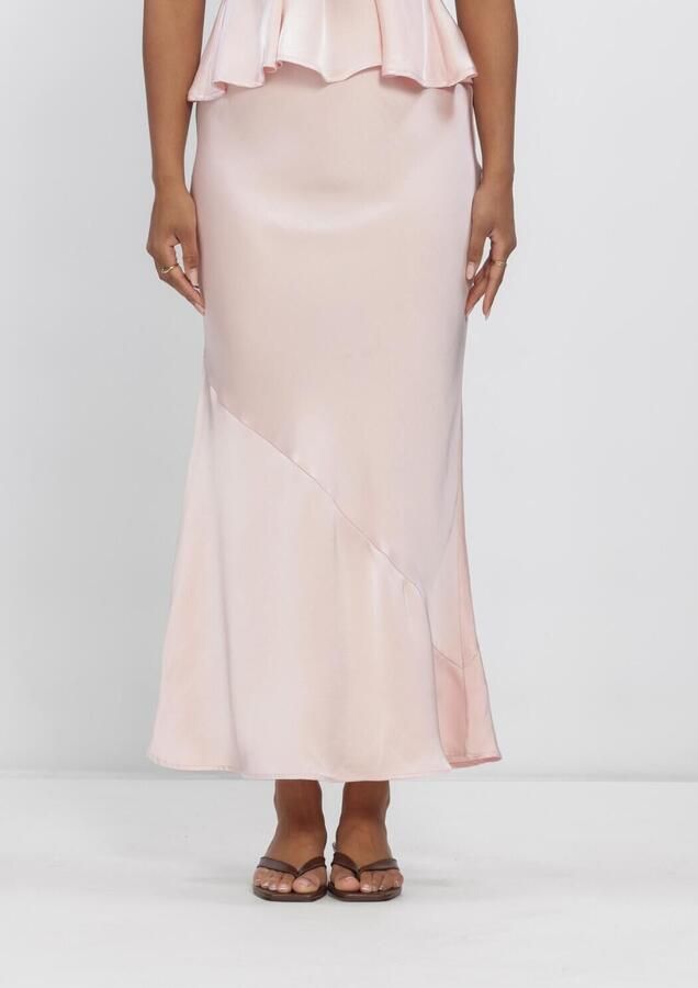 NEO NOIR Dames Rokken Ninad Heavy Sateen Skirt Lichtroze