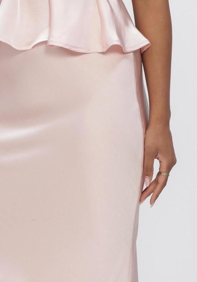 NEO NOIR Dames Rokken Ninad Heavy Sateen Skirt Lichtroze - Foto 3