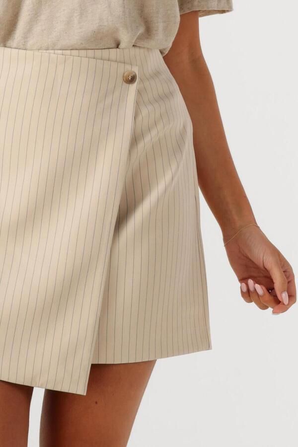 NEO NOIR Dames Rokken Petrani Pinstriped Skirt Beige - Foto 3