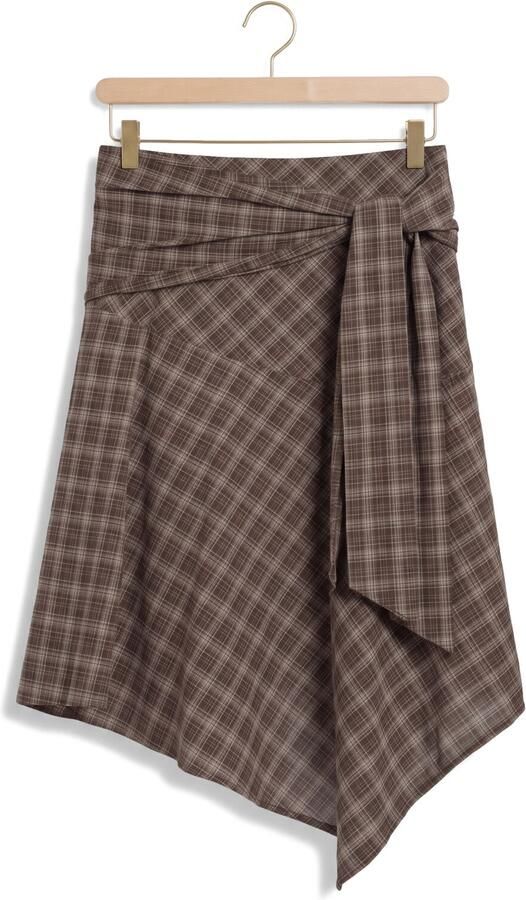 NEO NOIR Dames Rokken Sabella Check Skirt Bruin - Foto 4