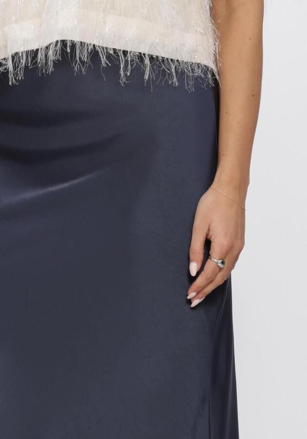 NEO NOIR Midnight Blue Sateen Rok Flatterende Pasvorm Blue Dames - Foto 3