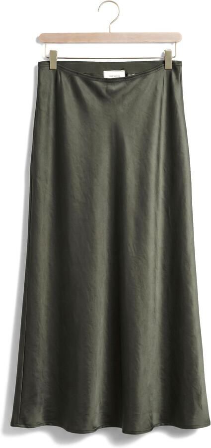 NEO NOIR Dames Rokken Vicky Heavy Sateen Skirt Donkergroen - Foto 4
