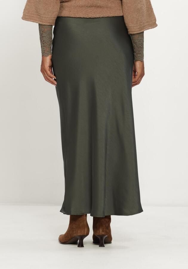 NEO NOIR Dames Rokken Vicky Heavy Sateen Skirt Donkergroen - Foto 2