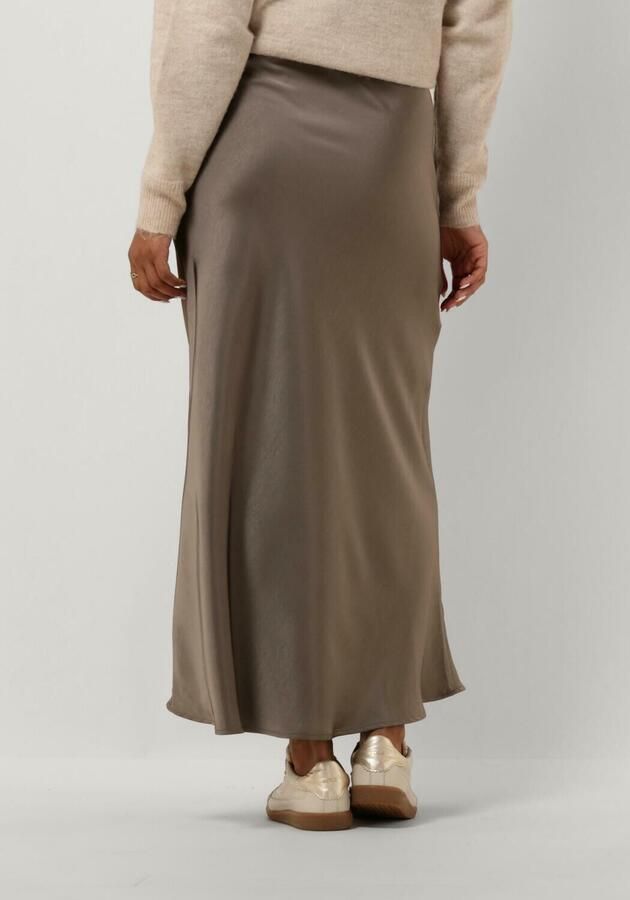 NEO NOIR Flatterende Sateen Rok Warm Grijs Gray Dames - Foto 2