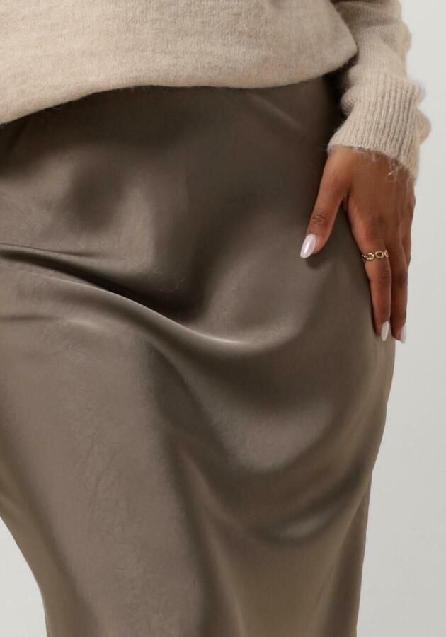NEO NOIR Flatterende Sateen Rok Warm Grijs Gray Dames - Foto 3