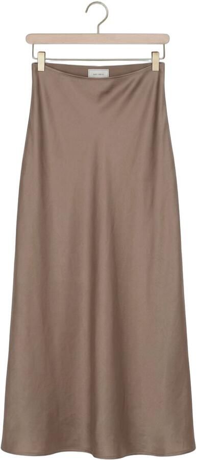 NEO NOIR Flatterende Vicky Heavy Sateen Rok Brown Dames - Foto 4
