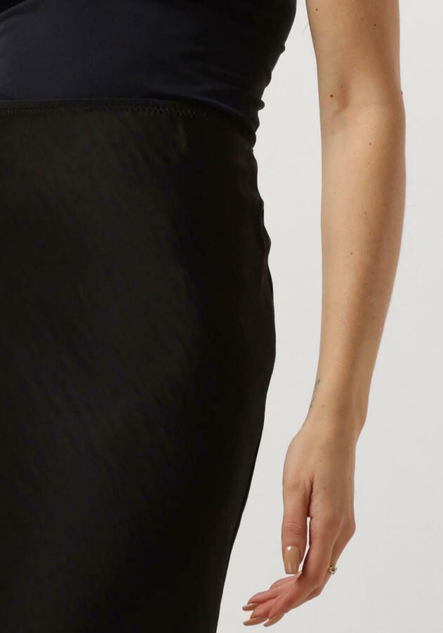 NEO NOIR Zwarte Vicky Heavy Sateen A-lijn Rok Black Dames