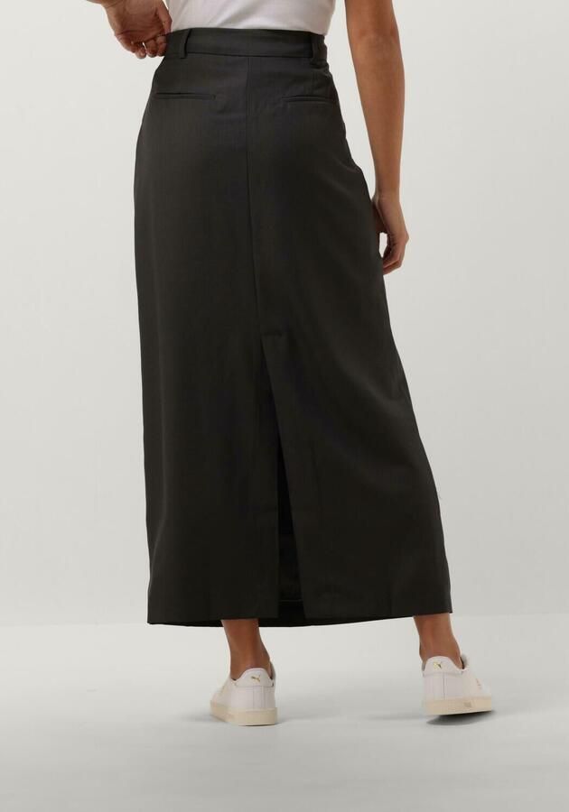 NEO NOIR Grijze Maxi Rok met Split en Zakken Gray Dames