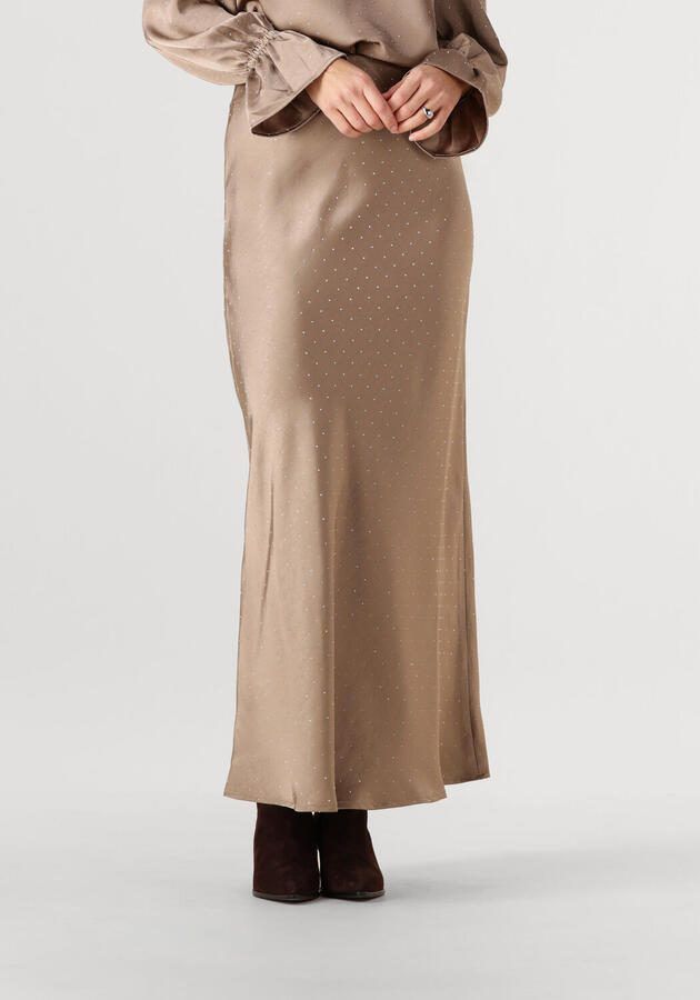 NEO NOIR Dames Rokken Viso Heavy Sateen Bedaz Skirt Beige