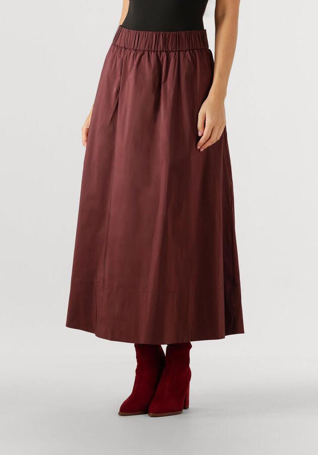 NEO NOIR Dames Rokken Yara Long Poplin Skirt Bordeaux - Foto 4