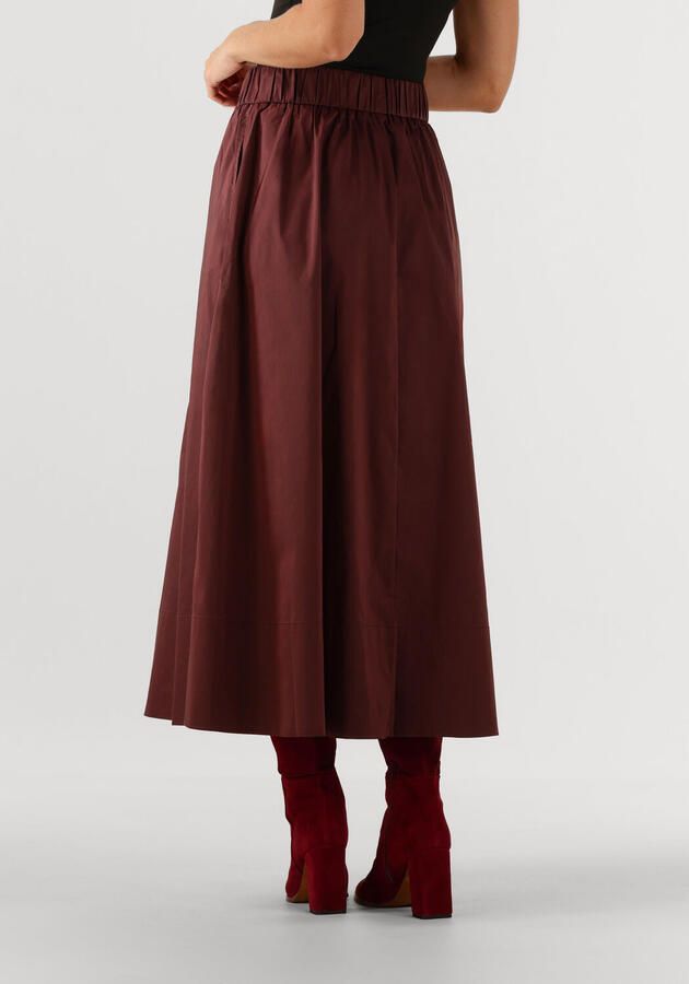 NEO NOIR Dames Rokken Yara Long Poplin Skirt Bordeaux