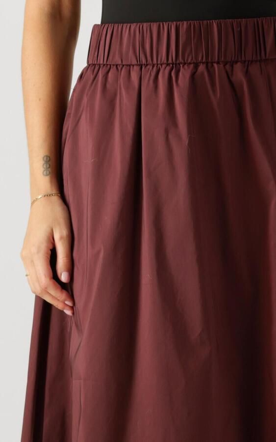 NEO NOIR Dames Rokken Yara Long Poplin Skirt Bordeaux - Foto 2