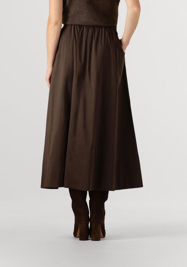 NEO NOIR Dames Rokken Yara Long Poplin Skirt Bruin