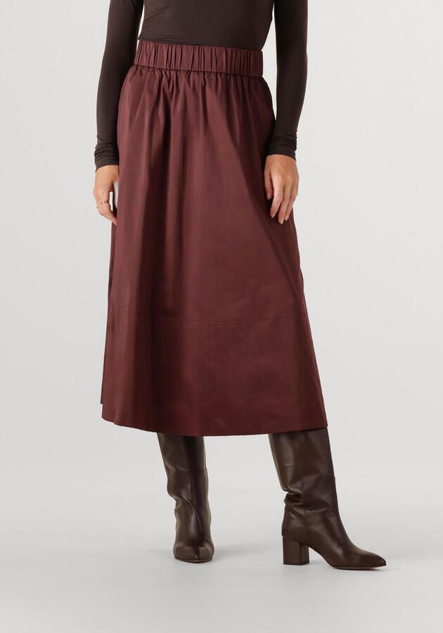 NEO NOIR Dames Rokken Yara Poplin Skirt Bordeaux - Foto 4