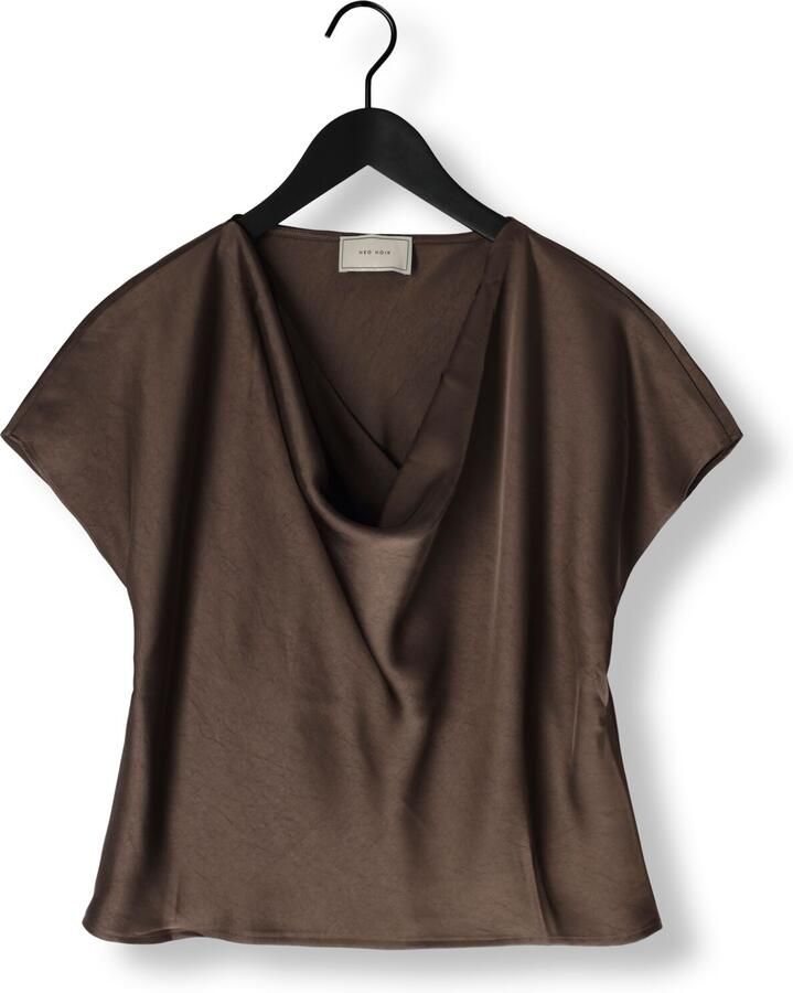 NEO NOIR Dames Tops & T-shirts Annabeth Heavy Sateen Tee Bruin