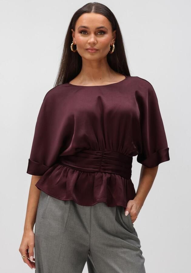 NEO NOIR Dames Tops & T-shirts Annegret Heavy Sateen Blouse Bordeaux