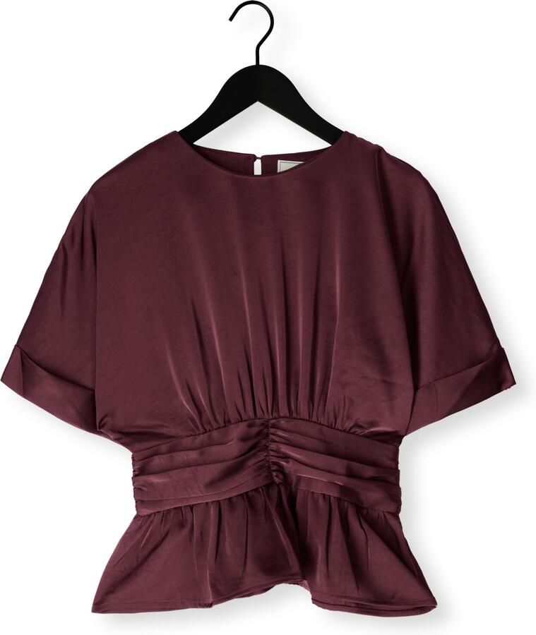 NEO NOIR Dames Tops & T-shirts Annegret Heavy Sateen Blouse Bordeaux - Foto 2