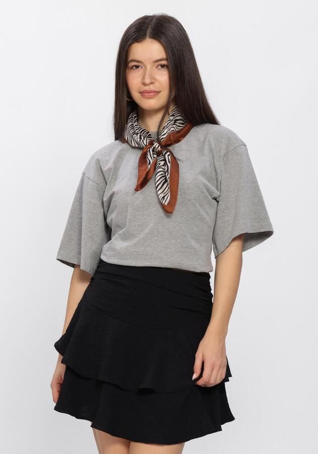NEO NOIR Dames Tops & T-shirts Asha Boxy Tee Grijs