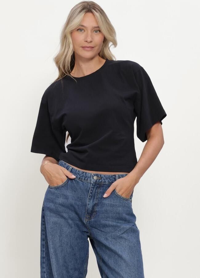 NEO NOIR Dames Tops & T-shirts Asha Boxy Tee Zwart