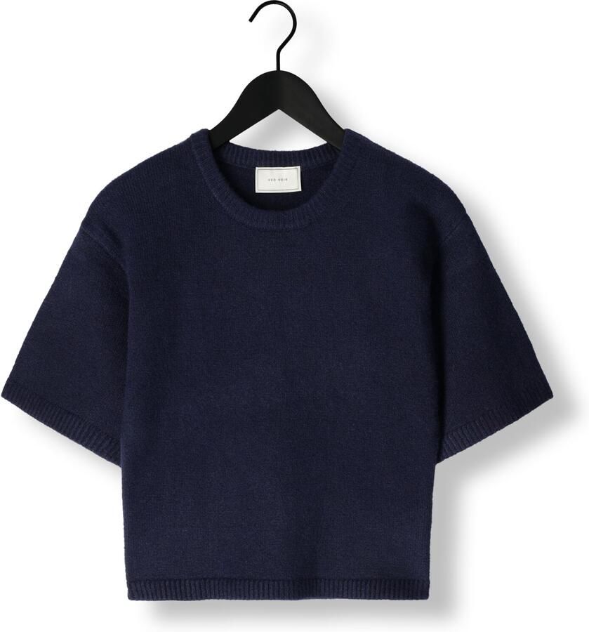NEO NOIR Dames Tops & T-shirts Asha Knit Tee Donkerblauw - Foto 3