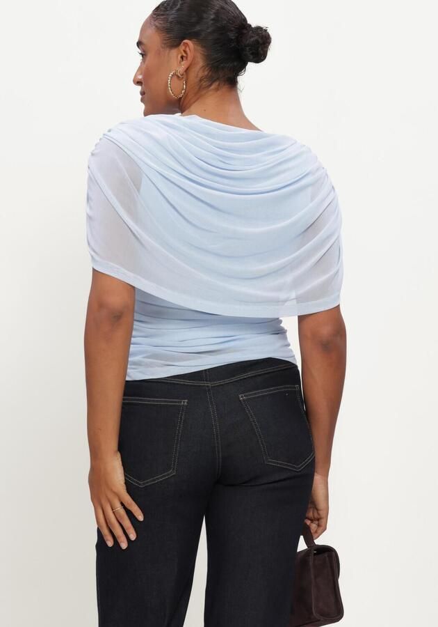 NEO NOIR Dames Tops & T-shirts Cottuna Drapy Mesh Top Lichtblauw - Foto 2