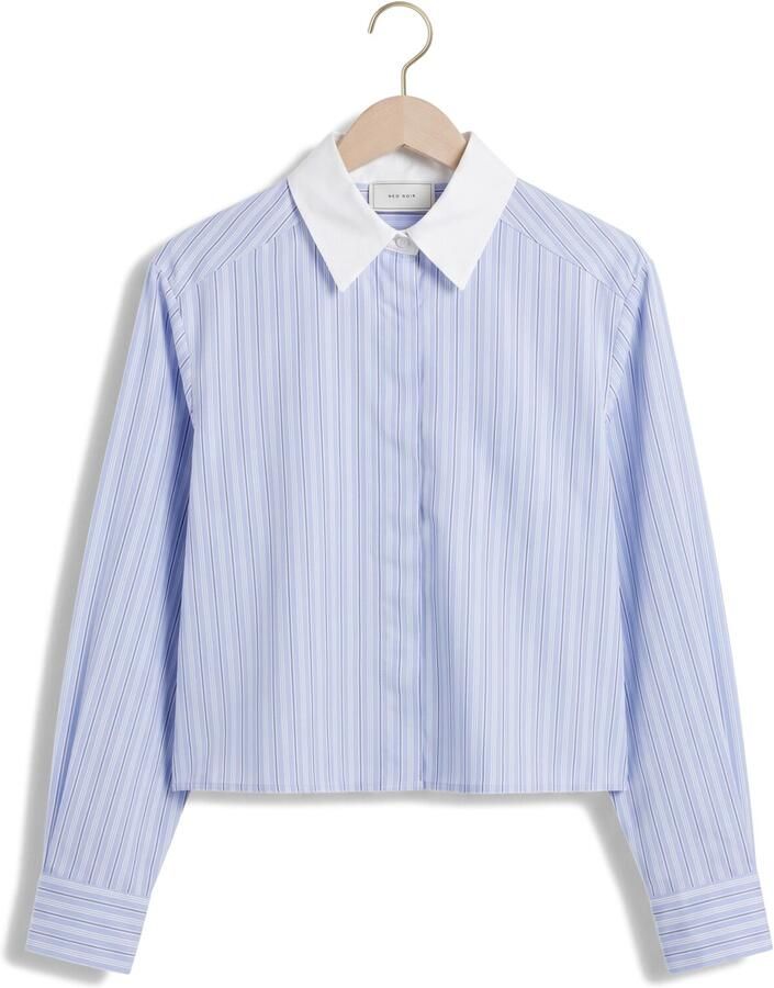 NEO NOIR Dames Tops & T-shirts Delfia Stripe Shirt Lichtblauw - Foto 2