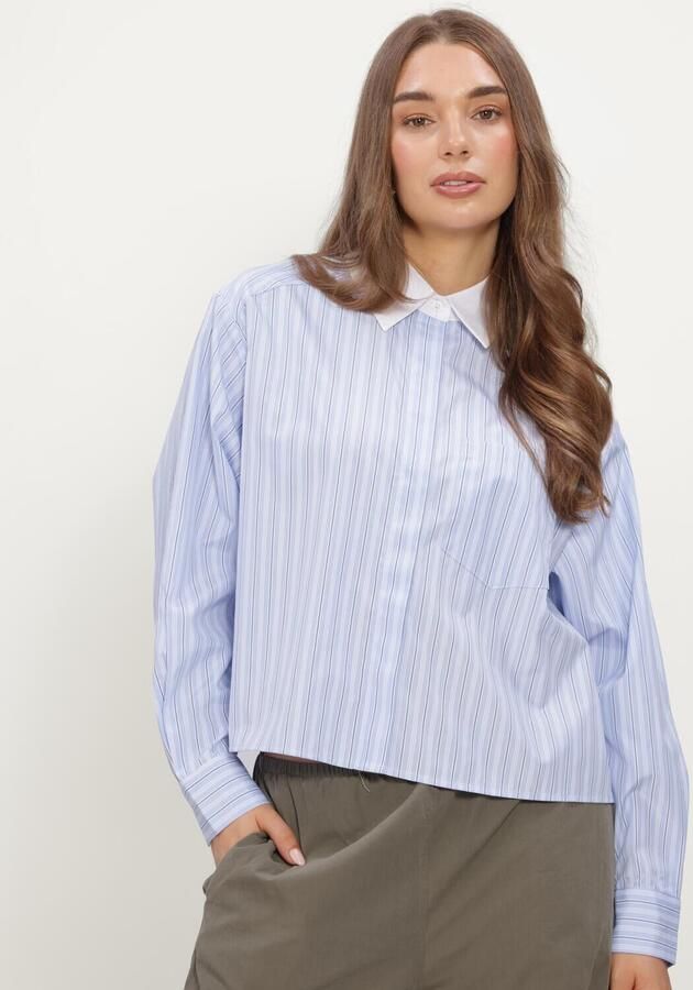 NEO NOIR Dames Tops & T-shirts Delfia Stripe Shirt Lichtblauw - Foto 4