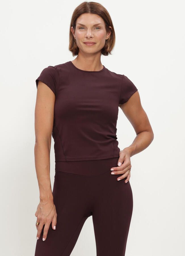 NEO NOIR Dames Tops & T-shirts Ettia Baby Tee Bordeaux