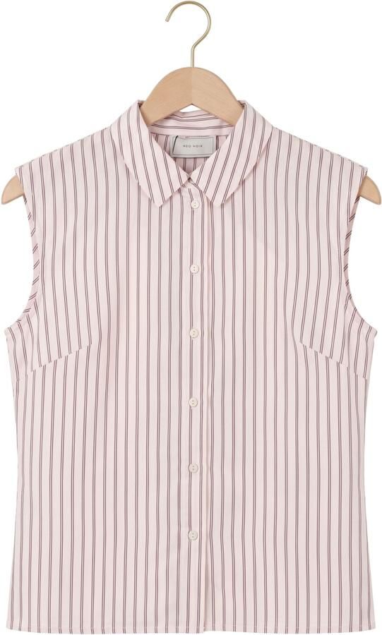 NEO NOIR Dames Tops & T-shirts Isella Double Stripe Top Lichtroze - Foto 4