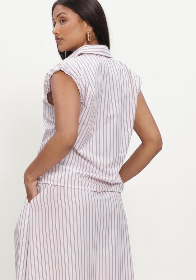 NEO NOIR Dames Tops & T-shirts Isella Double Stripe Top Lichtroze - Foto 3