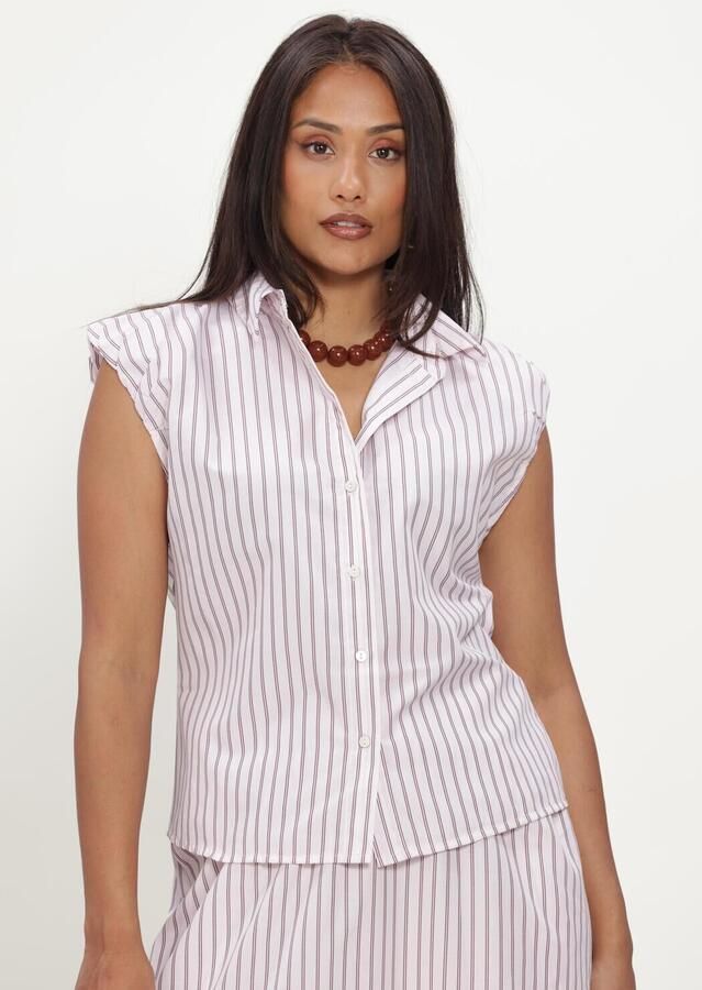 NEO NOIR Dames Tops & T-shirts Isella Double Stripe Top Lichtroze - Foto 2