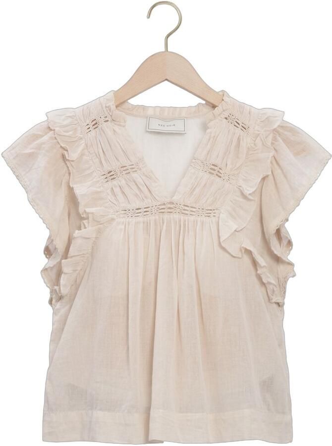 NEO NOIR Dames Tops & T-shirts Jayla S Voile Top Creme - Foto 2