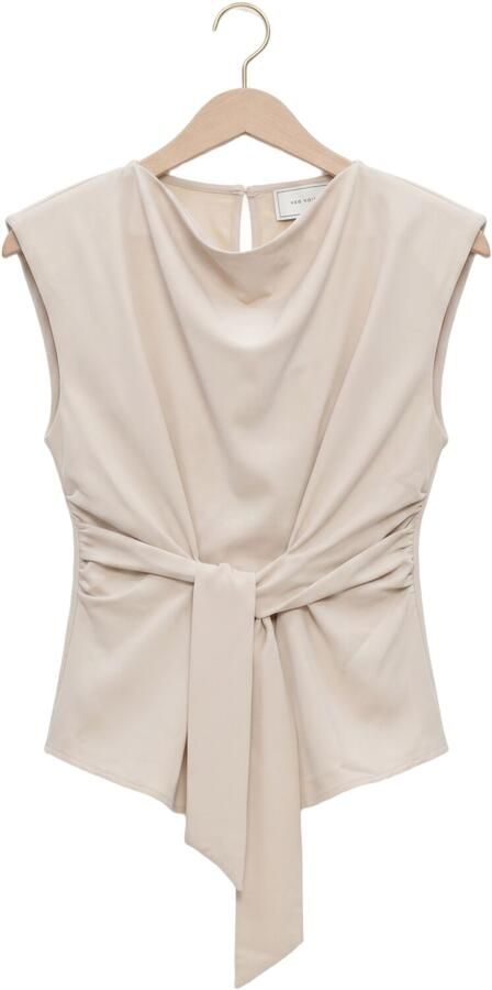 NEO NOIR Dames Tops & T-shirts Katarim Crepe Top Beige - Foto 4