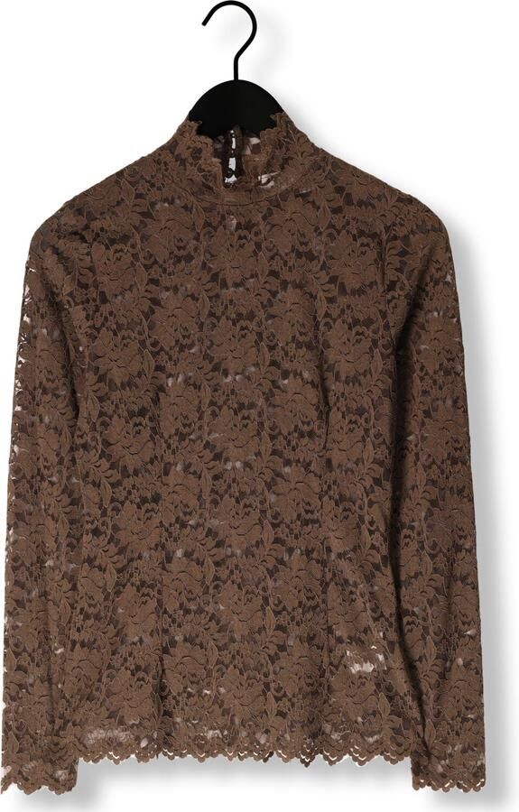 NEO NOIR Dames Tops & T-shirts Liza Laceflower Blouse Bruin - Foto 3