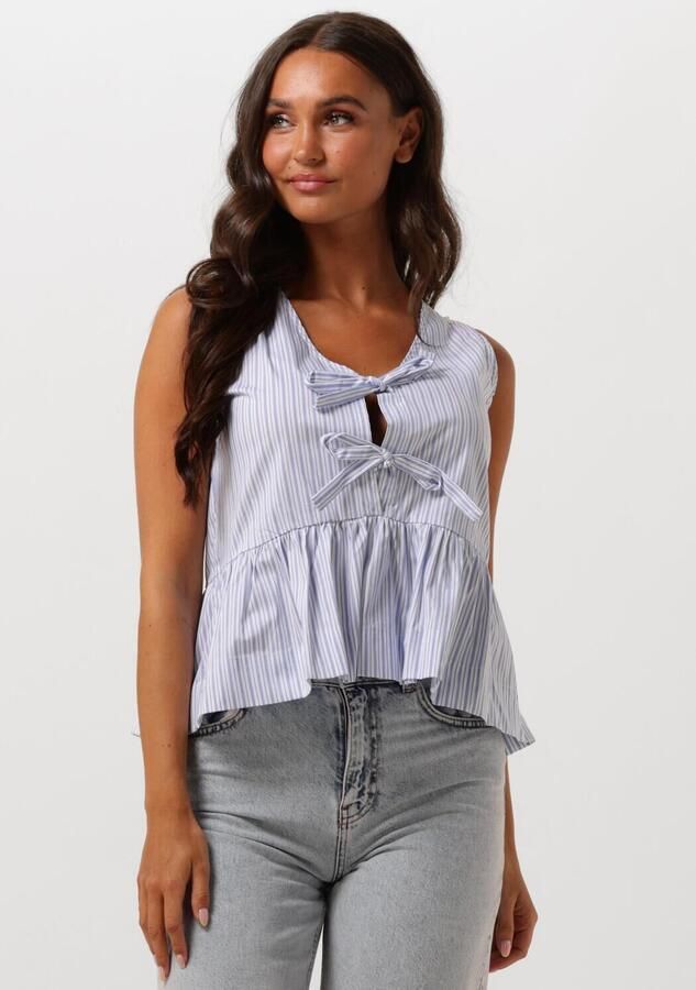 NEO NOIR Dames Tops & T-shirts Manja Stripe Top Lichtblauw - Foto 4