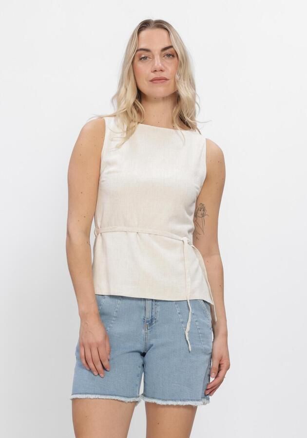 NEO NOIR Dames Tops & T-shirts Nassa Linnen Top Ecru