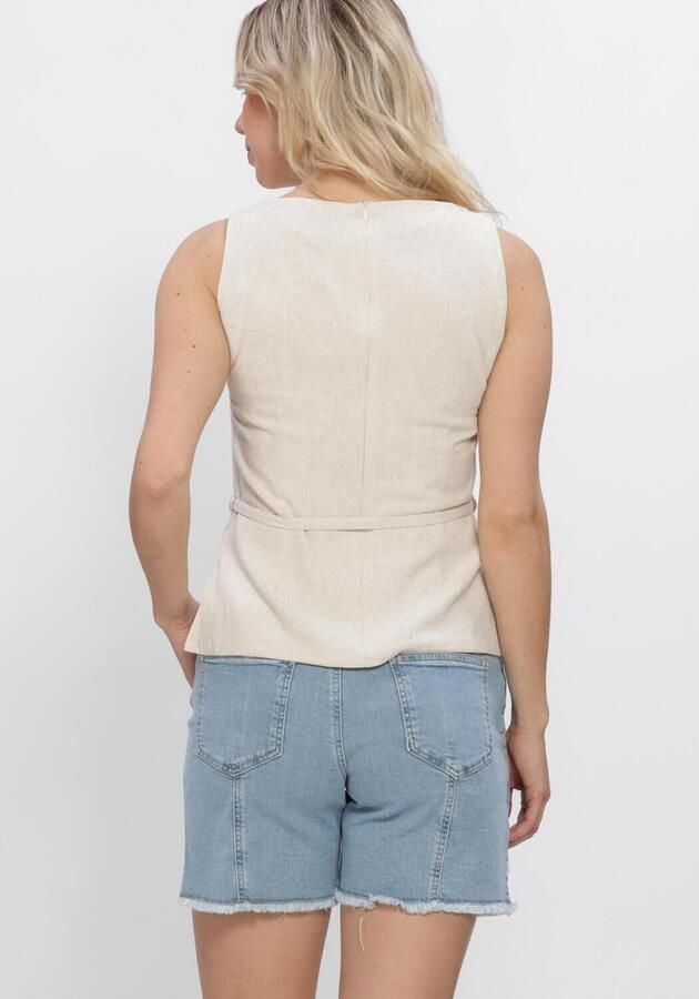 NEO NOIR Dames Tops & T-shirts Nassa Linnen Top Ecru - Foto 2