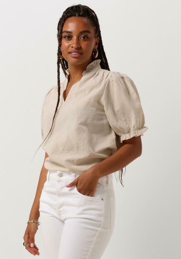 NEO NOIR Dames Tops & T-shirts Odesa Linen Blouse Zand