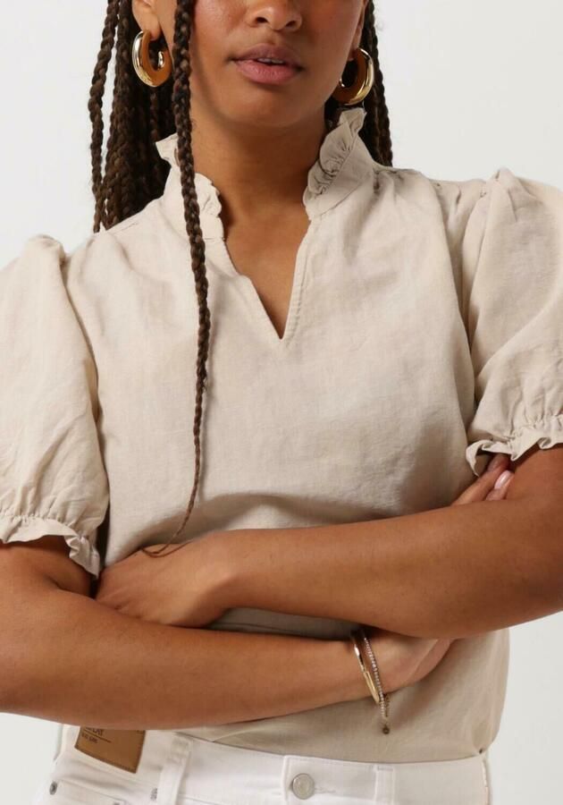 NEO NOIR Dames Tops & T-shirts Odesa Linen Blouse Zand - Foto 4