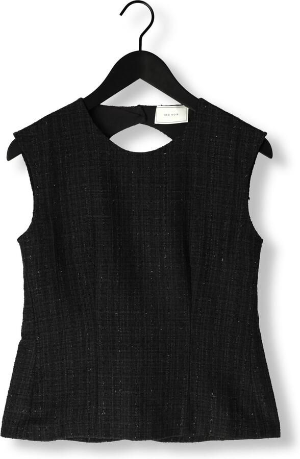 NEO NOIR Dames Tops & T-shirts Rafli Boucle Top Zwart - Foto 3