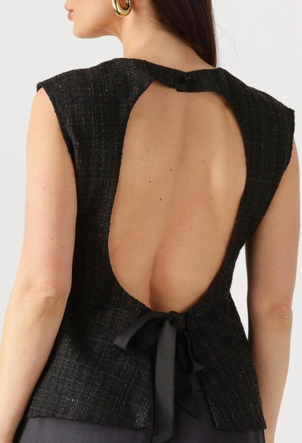 NEO NOIR Dames Tops & T-shirts Rafli Boucle Top Zwart - Foto 2