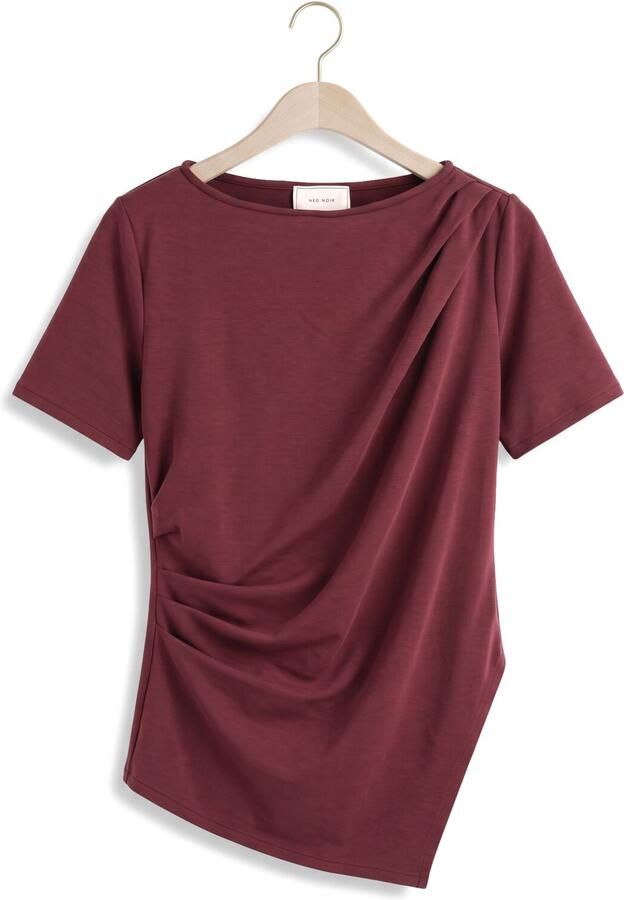 NEO NOIR Dames Tops & T-shirts Rasmine Soft Blouse Bordeaux - Foto 4