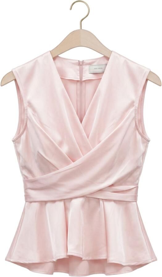 NEO NOIR Dames Tops & T-shirts Risetta Heavy Sateen Top Lichtroze - Foto 4