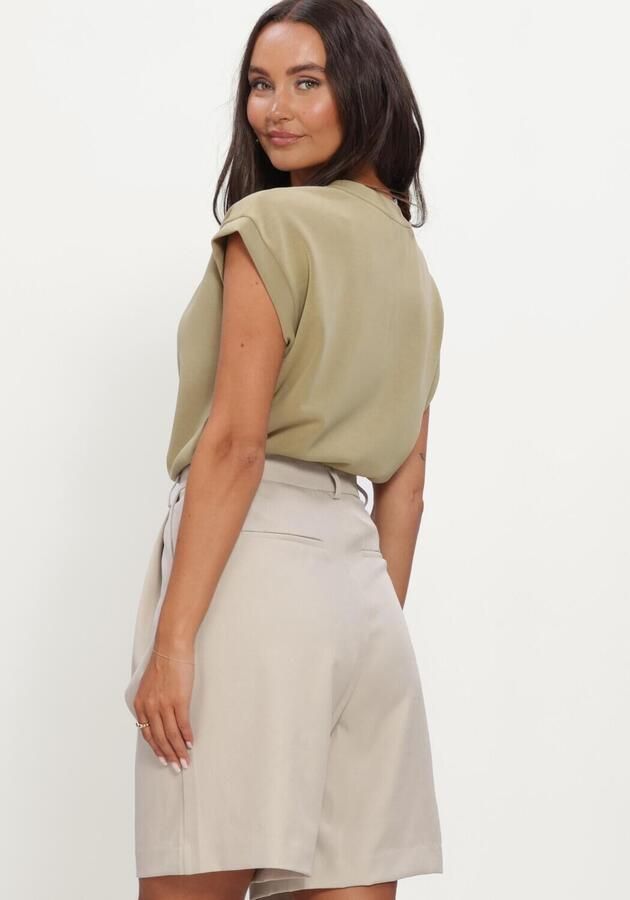 NEO NOIR Dames Tops & T-shirts Saphira Soft Tee Khaki - Foto 3