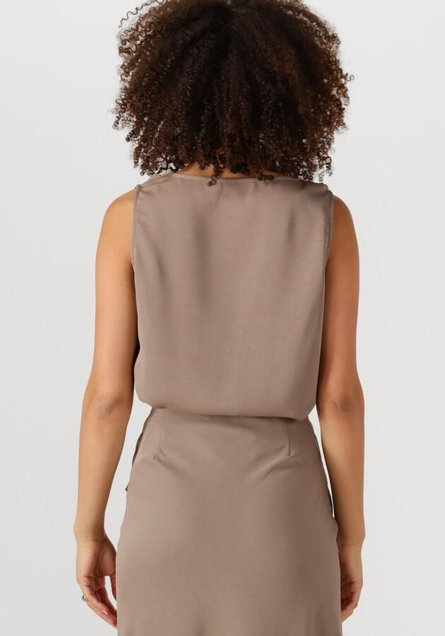 NEO NOIR Dames Tops & T-shirts Scotta Dull Sateen Top Taupe