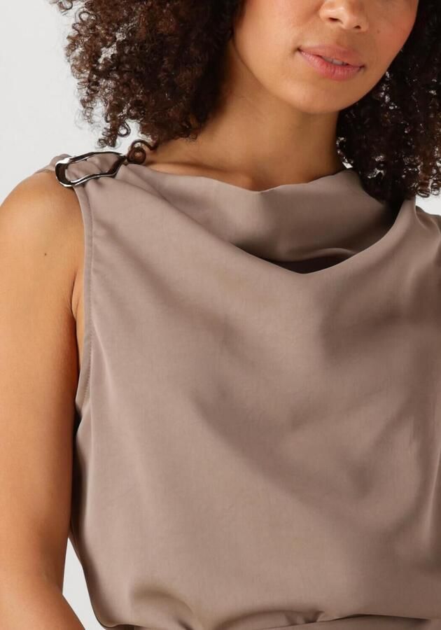 NEO NOIR Dames Tops & T-shirts Scotta Dull Sateen Top Taupe - Foto 2