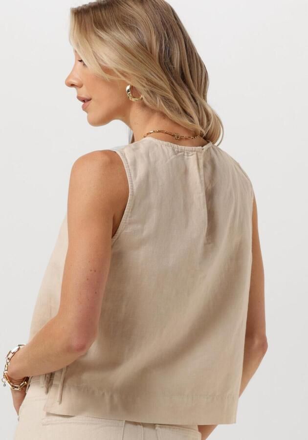 NEO NOIR Dames Tops & T-shirts Svetlana Linen Top Beige - Foto 3